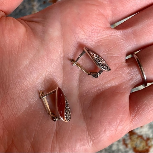 NIB Sterling Silver Pendant Chain + Matching Earrings - Picture 6 of 8